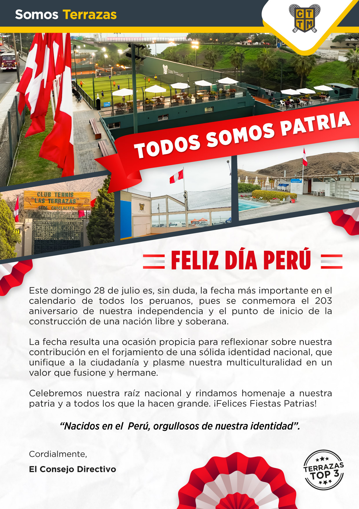 FELICES FIESTAS PATRIAS 2024