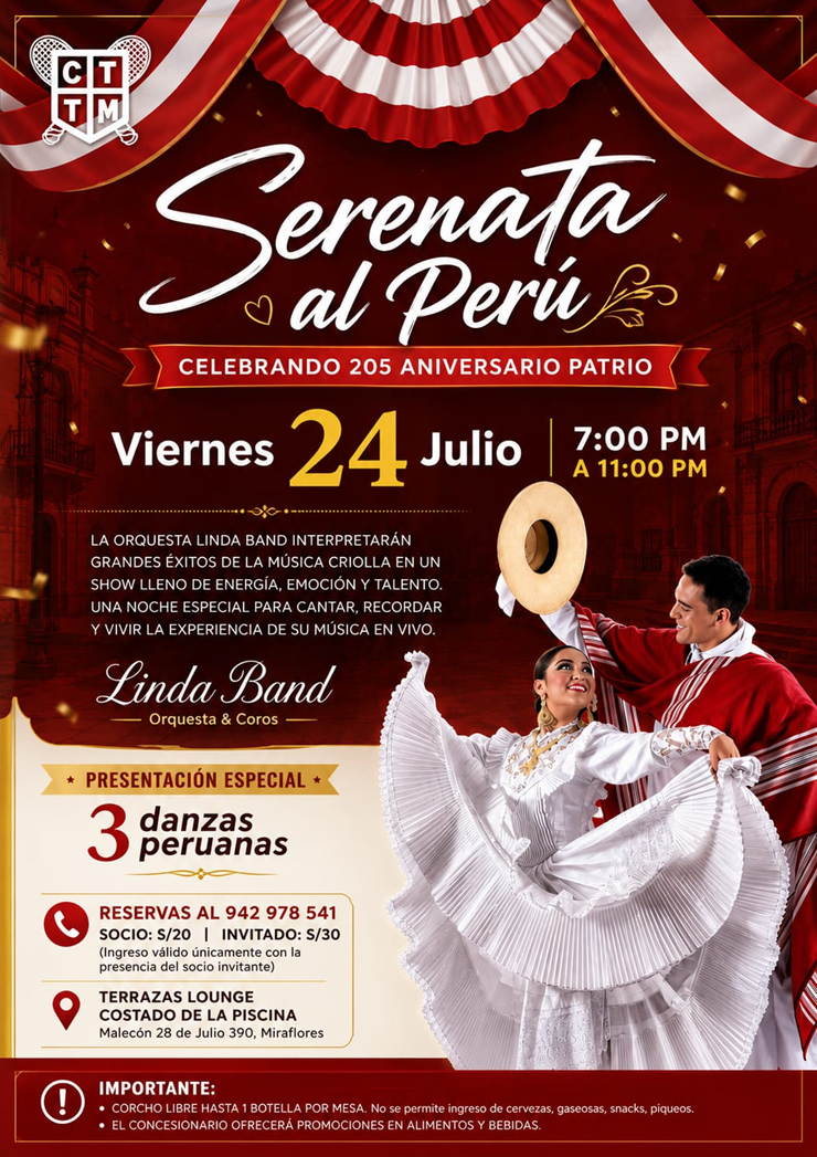 🎶✨ SERENATA AL PERÚ | Reserva tu lugar y disfruta una noche criolla