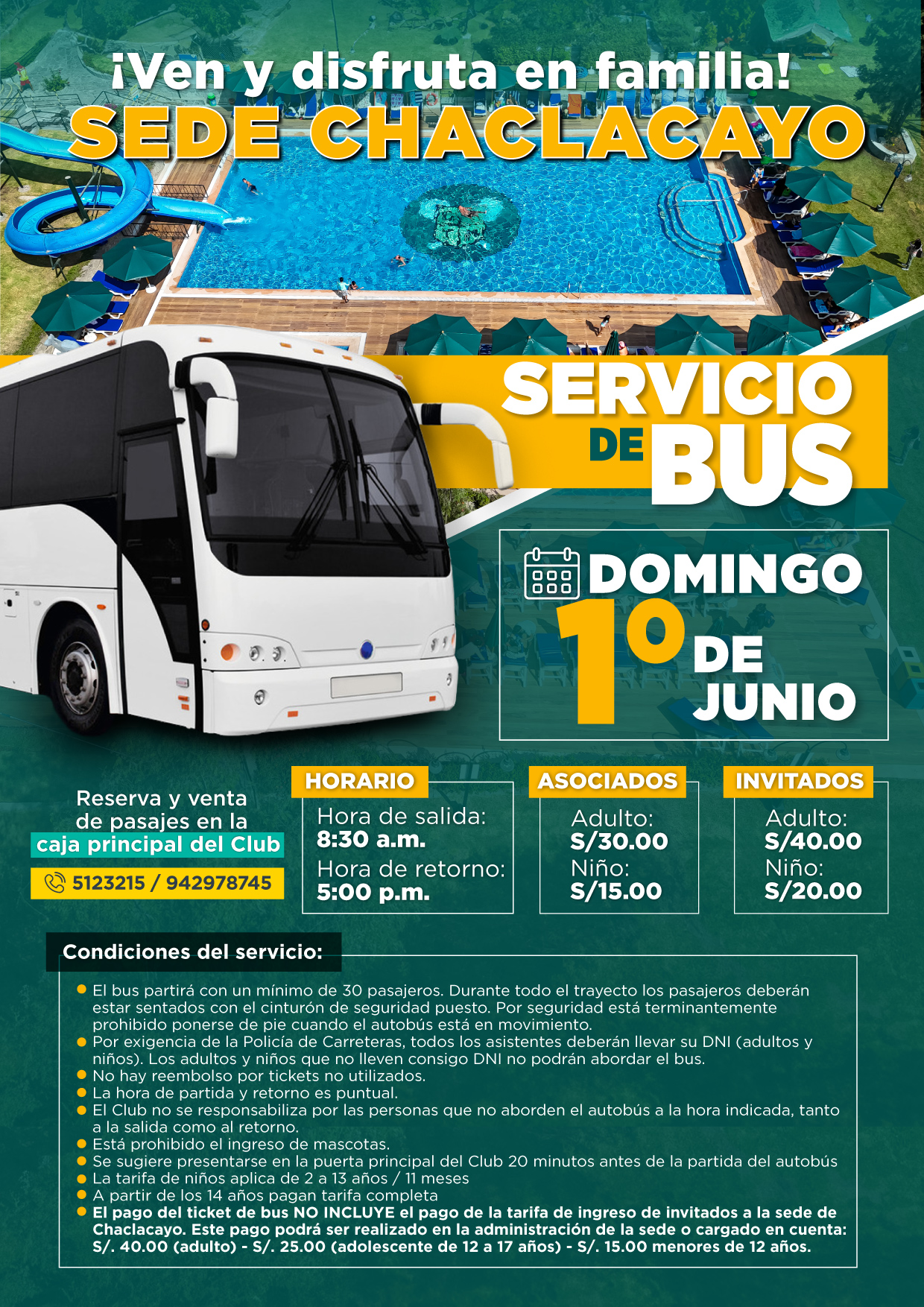 🚌 SERVICIO DE BUS A SEDE CHACLACAYO 🚌