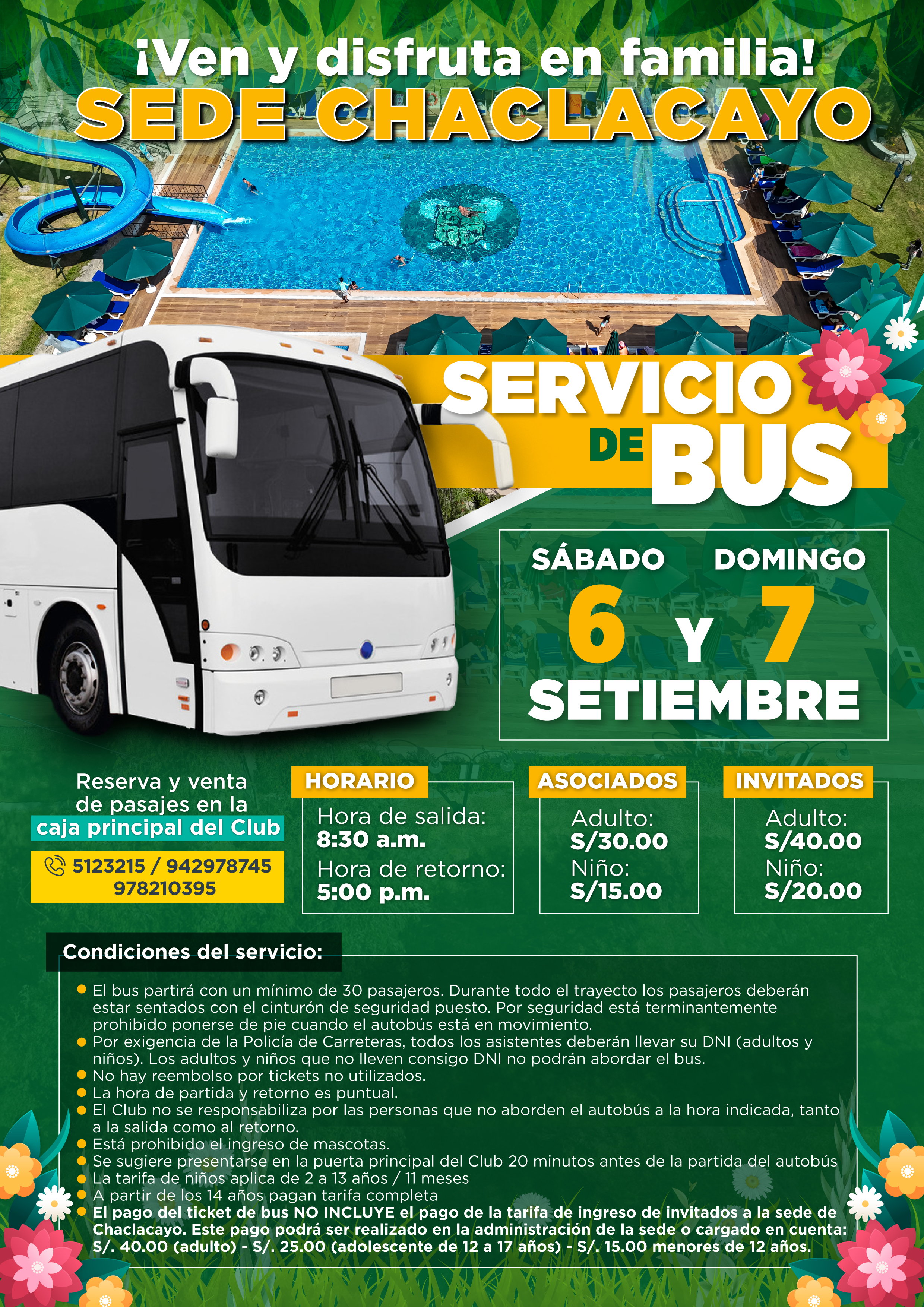 🚌 SERVICIO DE BUS A SEDE CHACLACAYO 🚌