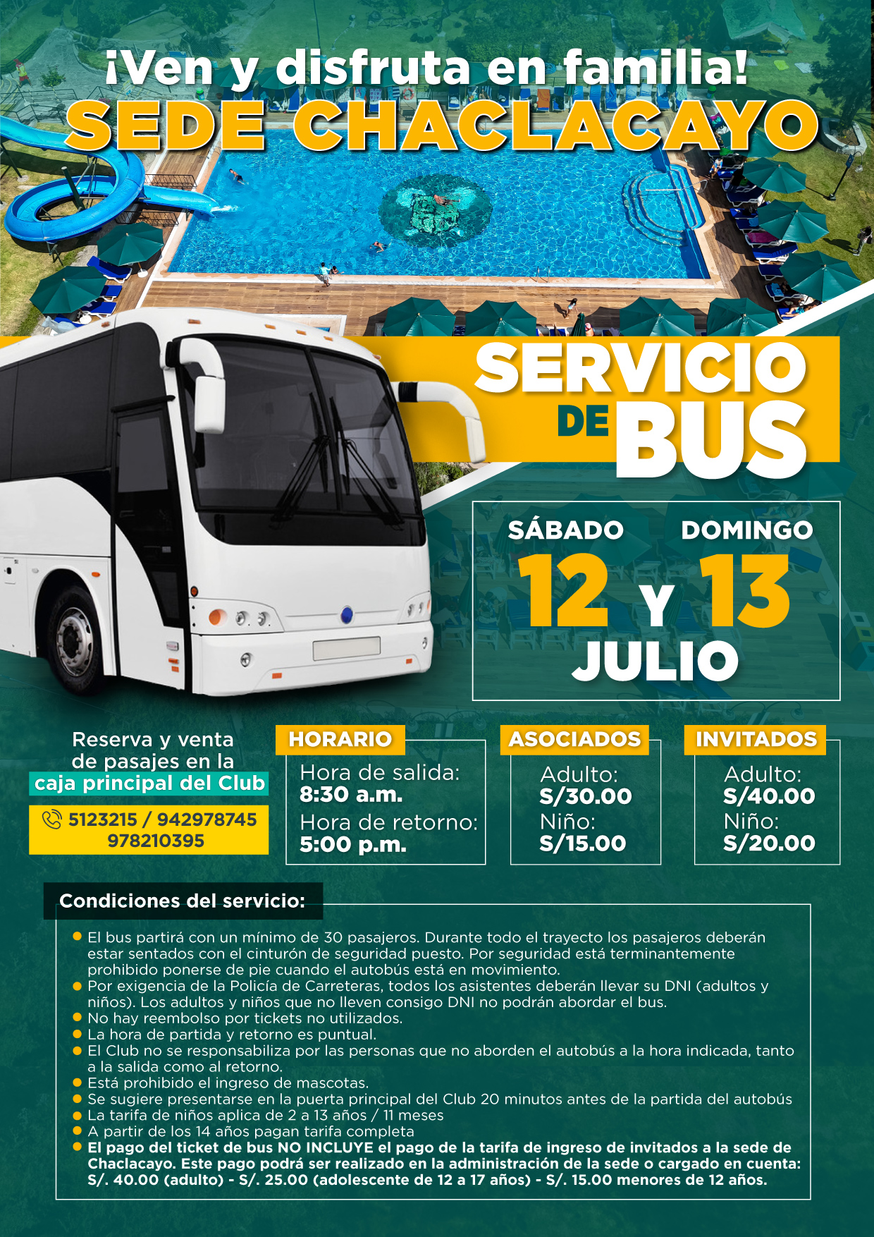 🚌 SERVICIO DE BUS A SEDE CHACLACAYO 🚌