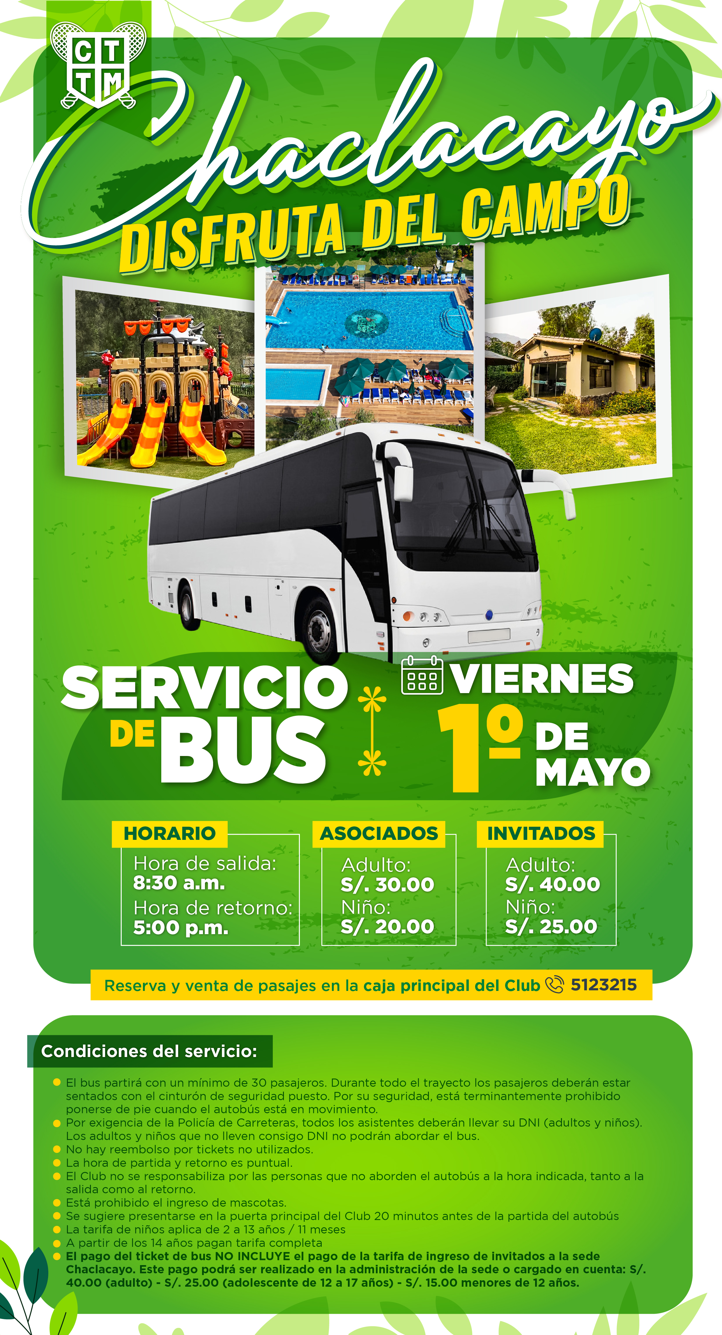🚌 1º DE MAYO -SERVICIO DE BUS A SEDE CHACLACAYO 🚌