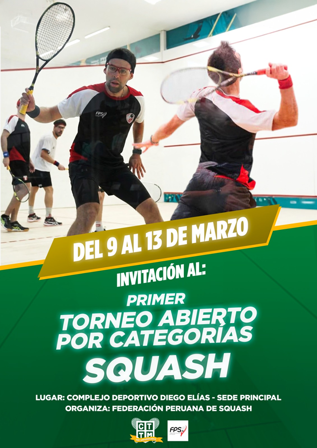 🏸🏆 INVITACIÓN: TORNEO ABIERTO DE SQUASH POR CATEGORÍAS