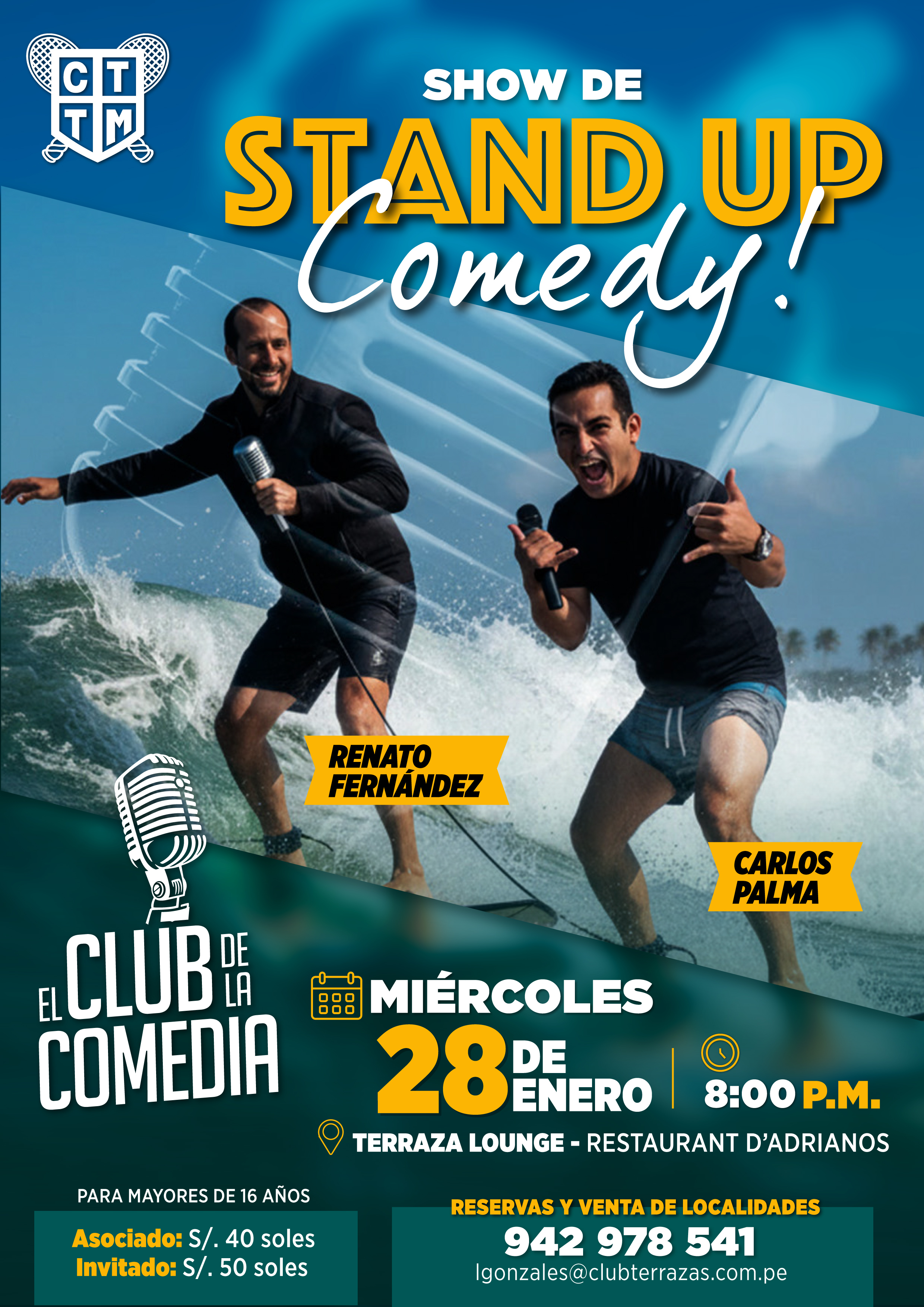 🎤😂 SHOW DE STAND UP COMEDY – EL CLUB DE LA COMEDIA 🎭✨