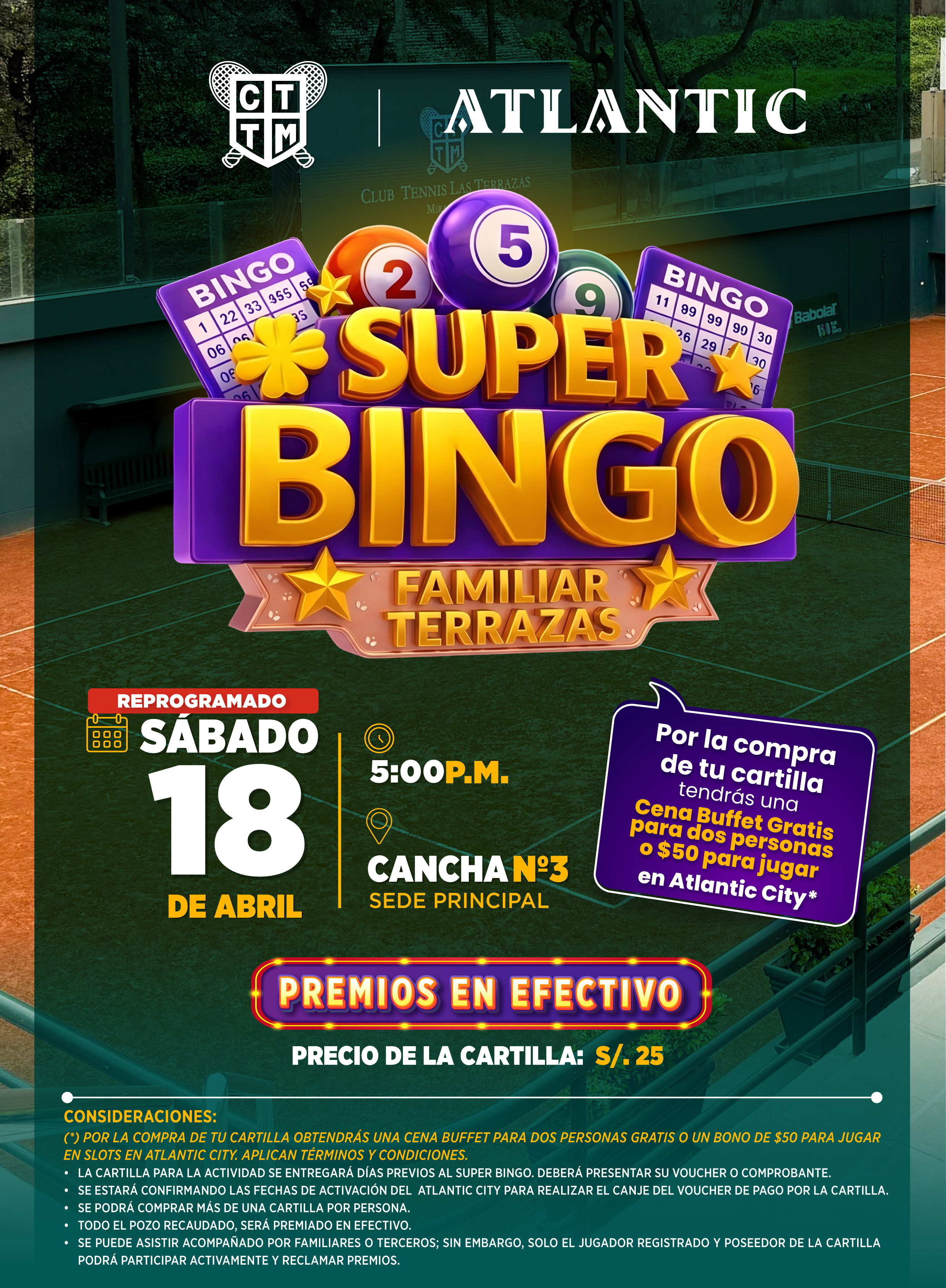 🎊🎱 REPROGRAMACIÓN DE SUPER BINGO FAMILIAR TERRAZAS 🎁✨