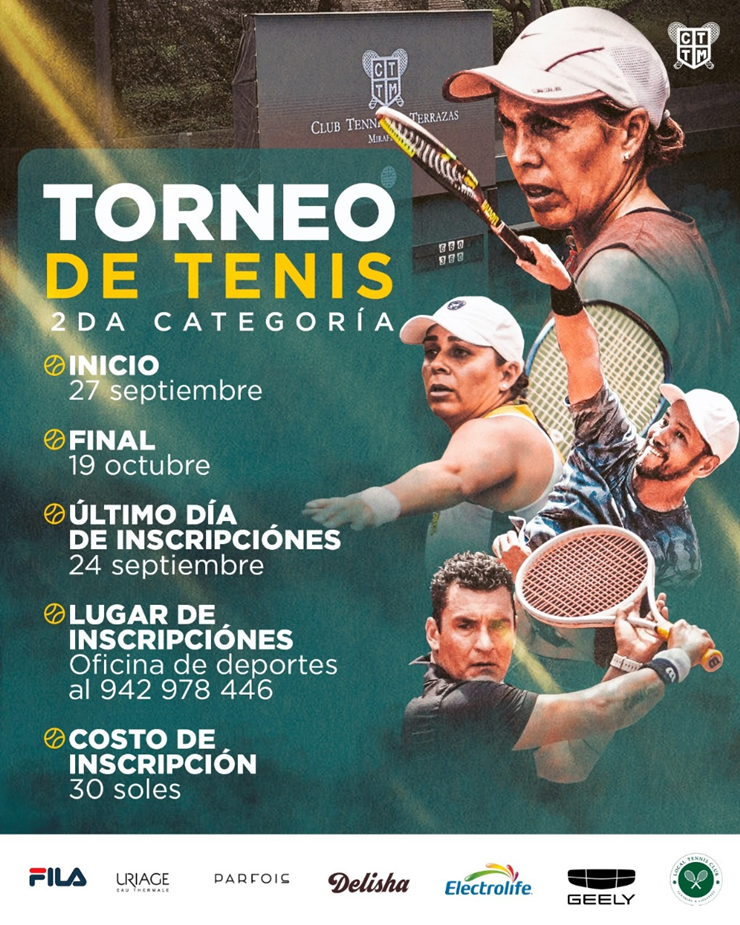 🎾 TORNEO DE TENIS - 2DA CATEGORÍA