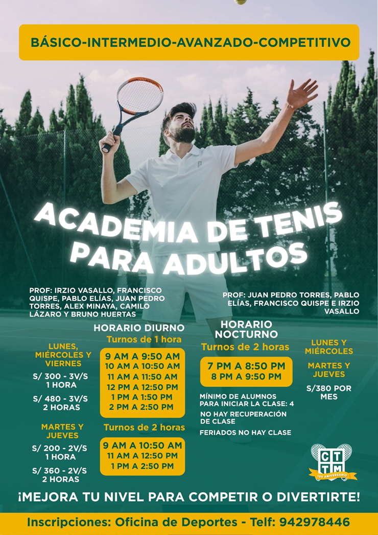🎾 ¡ACADEMIA DE TENIS PARA ADULTOS! 💪
