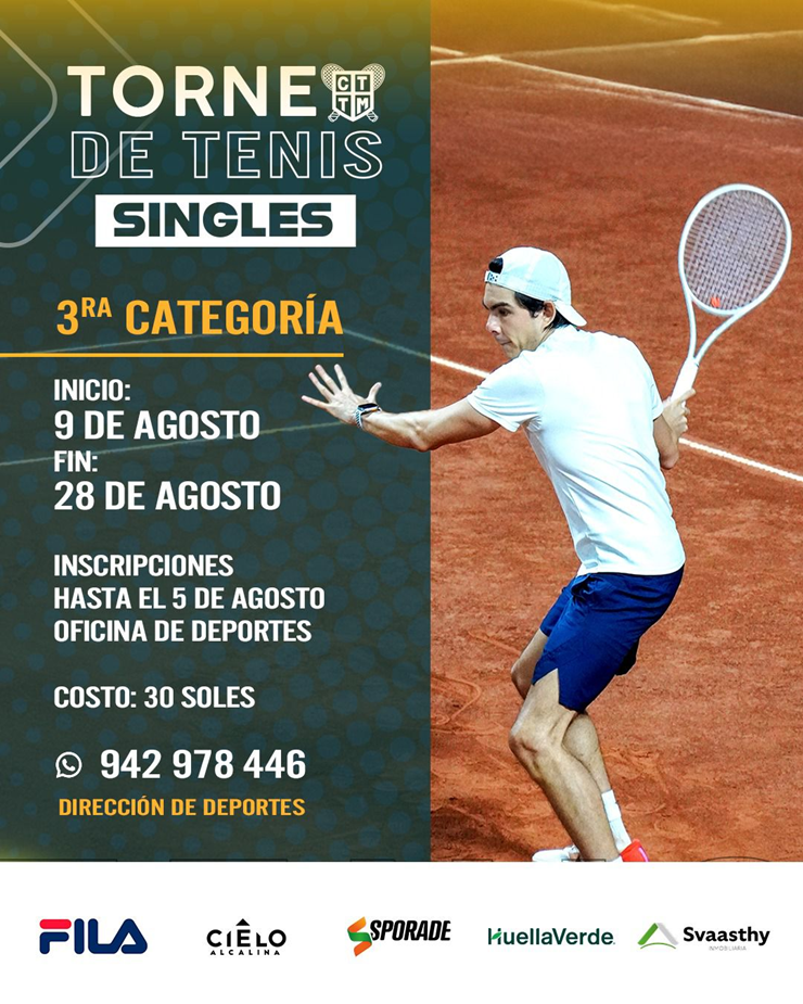 🎾 TORNEO DE TENIS -  3RA CATEGORÍA