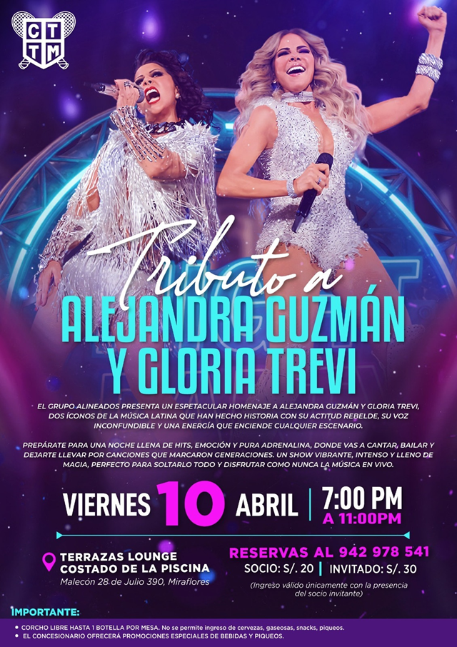 🎤✨ TERRAZAS LOUNGE: TRIBUTO A ALEJANDRA GUZMÁN Y GLORIA TREVI ✨🔥