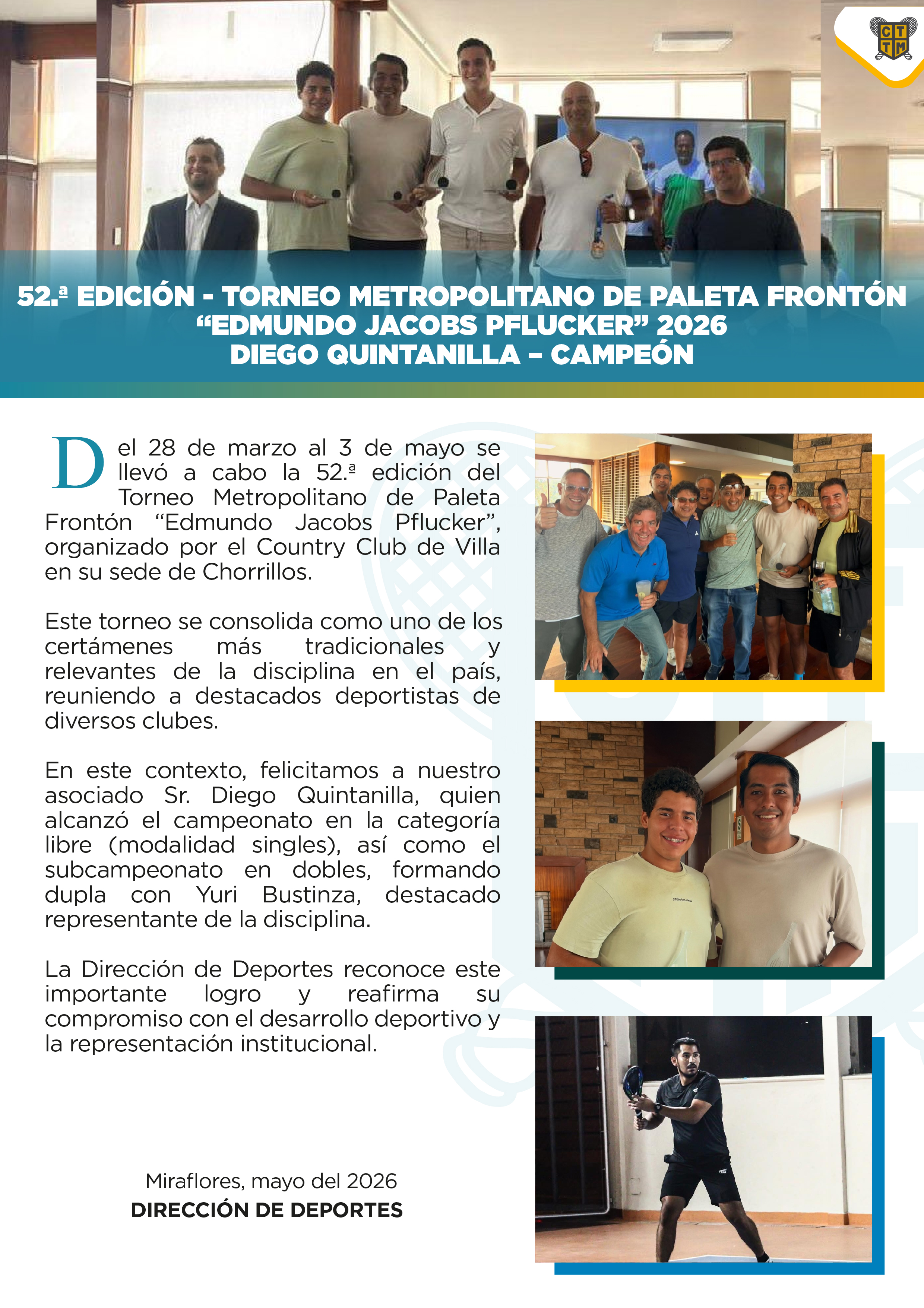 🎾🏅 TORNEO METROPOLITANO DE PALETA FRONTÓN 🏆