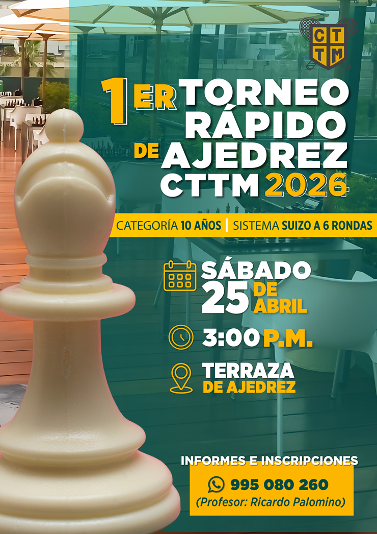 ♟️🏆 1ER TORNEO RÁPIDO DE AJEDREZ CTTM 2026 🧠⚡