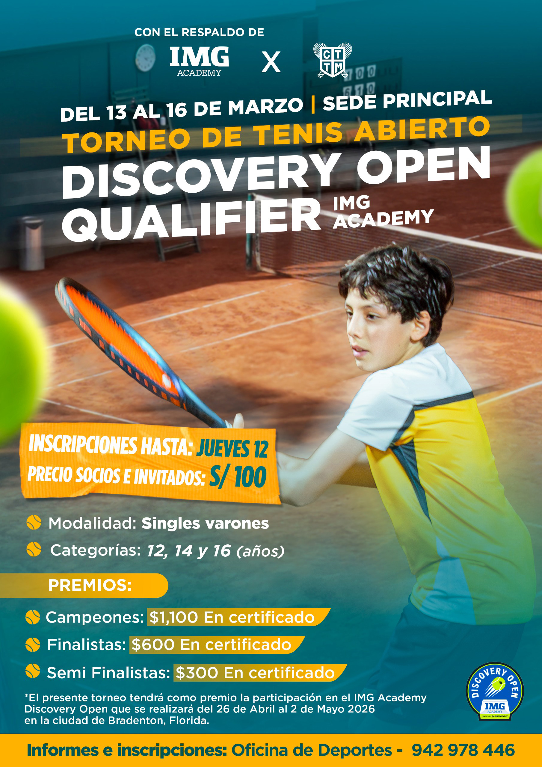 🏆🎾 TORNEO DE TENIS ABIERTO DISCOVERY OPEN QUALIFIER - IMG ACADEMY 🎾