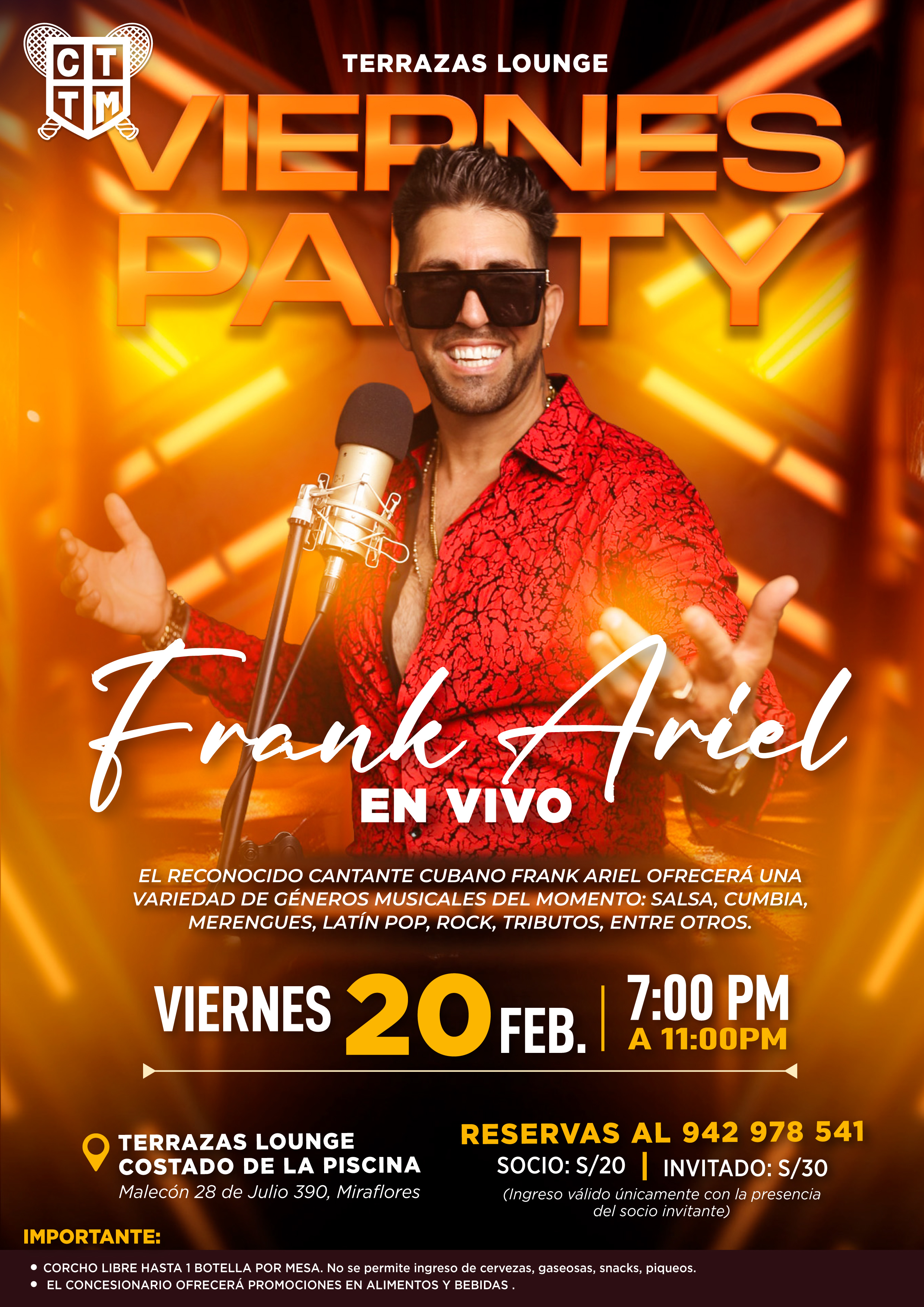 🍸🎤 TERRAZAS LOUNGE: FRANK ARIEL EN VIVO 🎶✨
