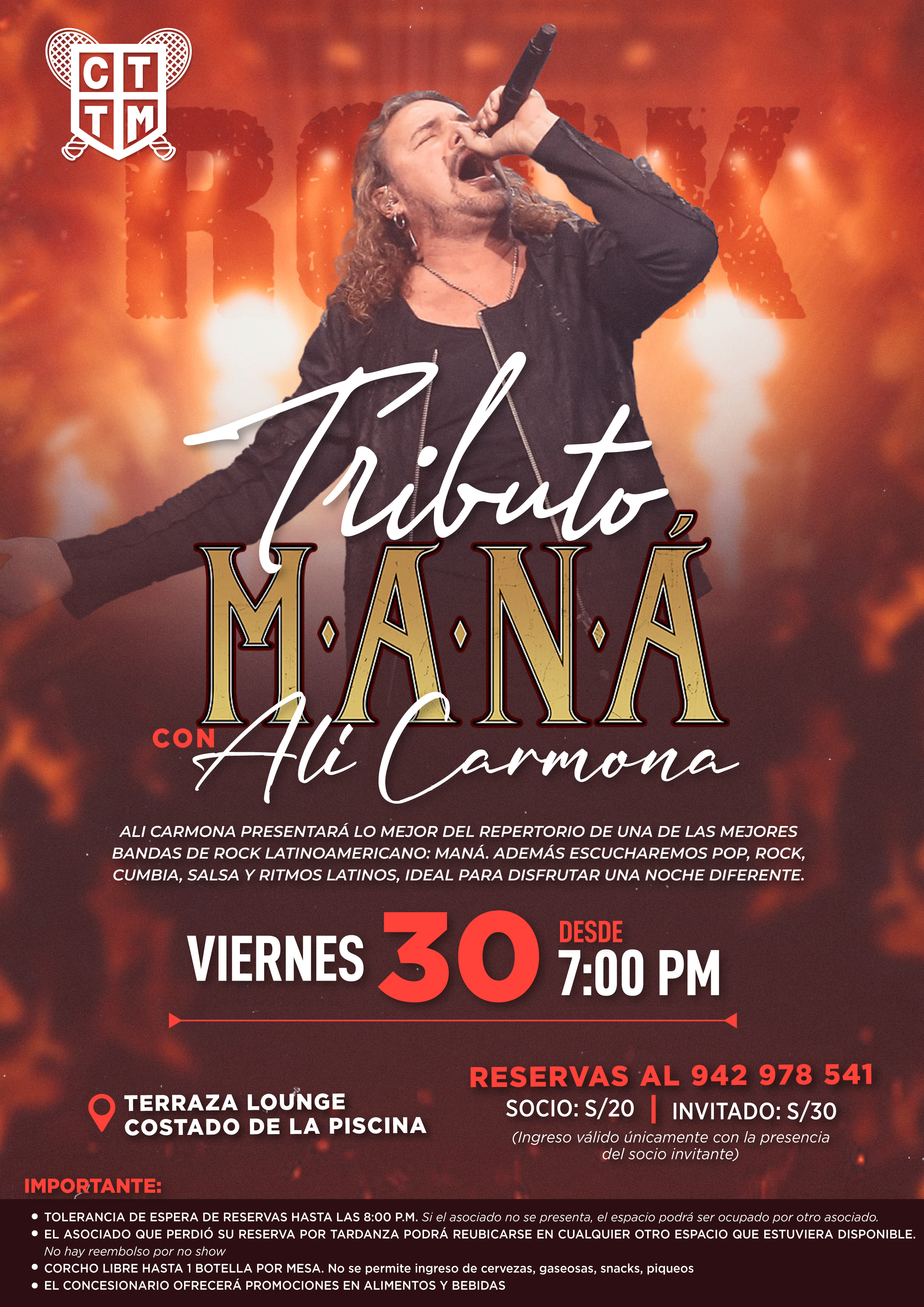 ✨TERRAZAS LOUNGE - TRIBUTO A MANÁ🎸🎶