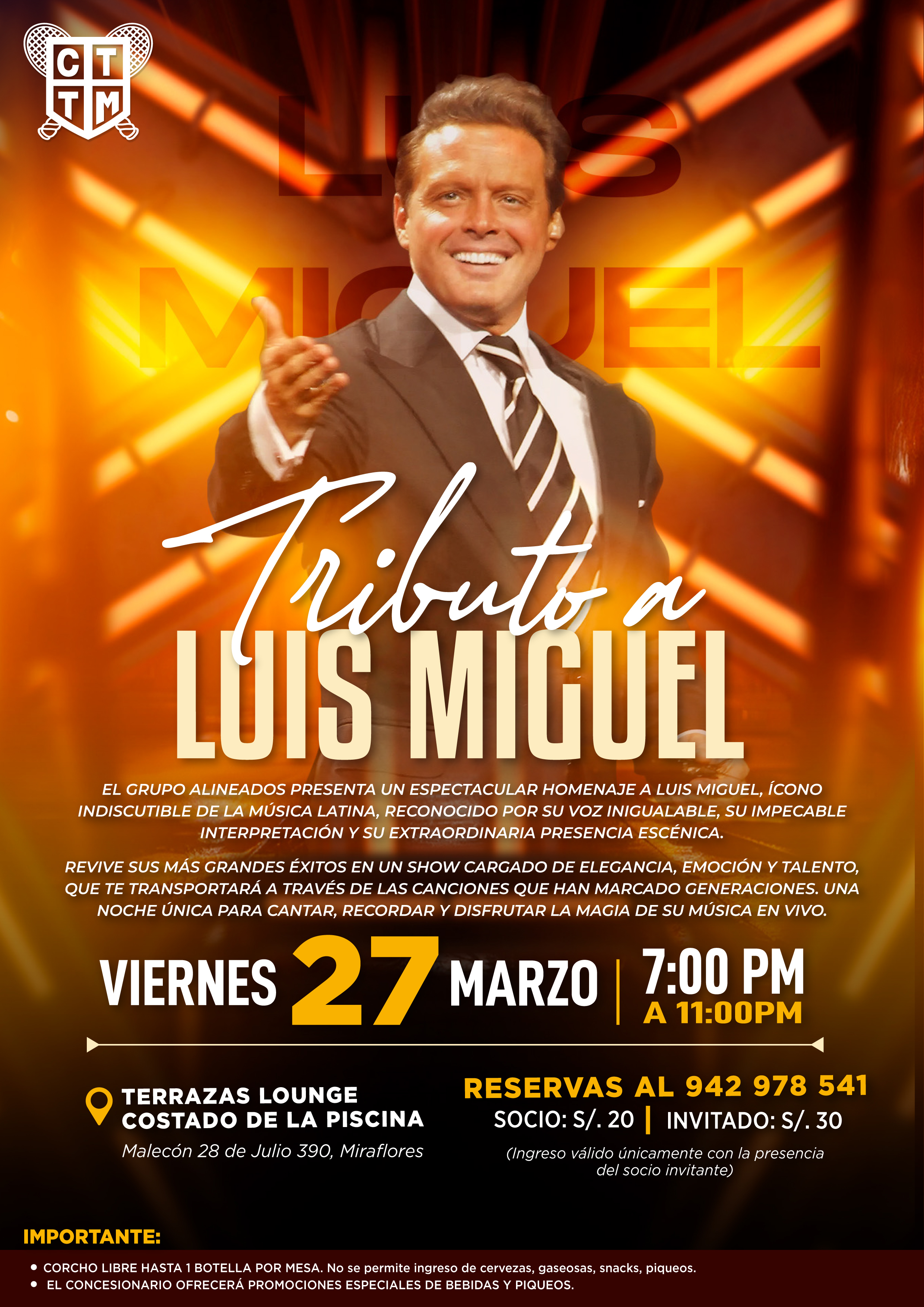 🍸🎤 TERRAZAS LOUNGE: TRIBUTO A LUIS MIGUEL 🎶✨